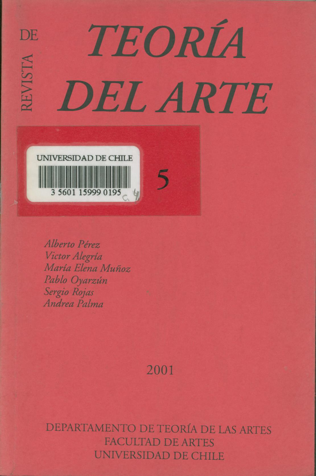 											Visualizar n. 5 (2001): noviembre
										